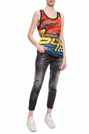 Wzorzysty top bez rękawów, zdjęcie 2 Wzorzysty top bez rękawów od Dsquared2